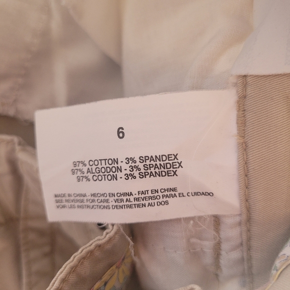 Pappagallo Women's capris Color Khaki Size 6 - Picture 5 of 9